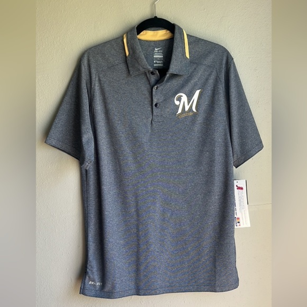 NWT Milwaukee‎ Brewers Nike Polo